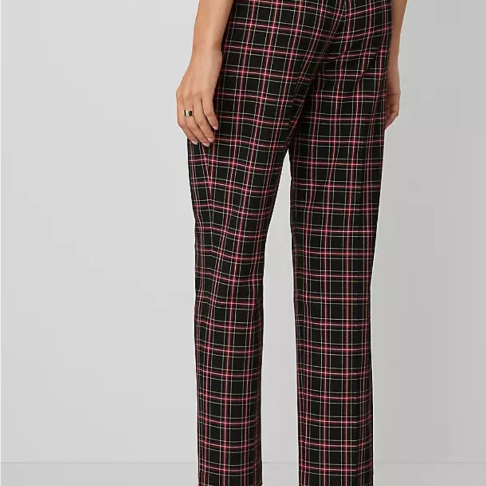 The Petite Eva Ankle Pant In Plaid - Picture 3 of 5